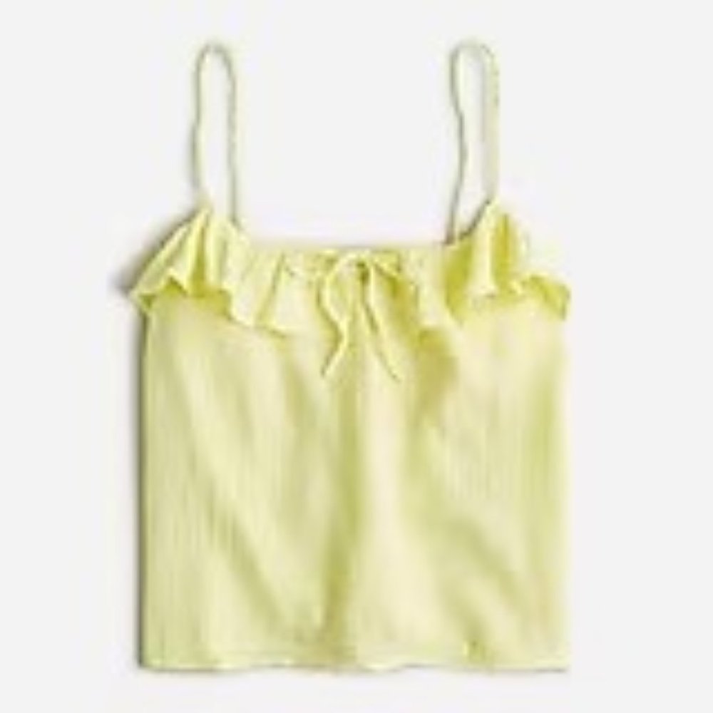 J Crew Ruffle soft gauze camisole